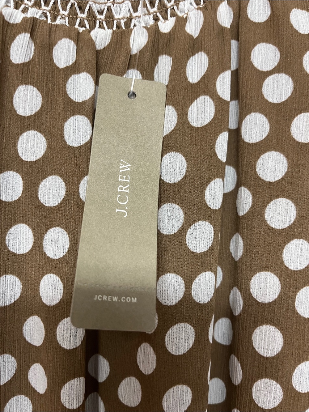 J. Crew Brown Polka Dot Sleeveless Midi Dress - Picture 2 of 6